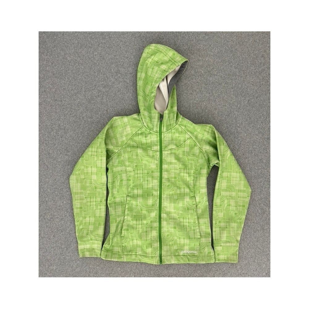 Patagonia Slopestyle Jacket Womens XS Green Geometric‎ Maze Print Full Zip 29843